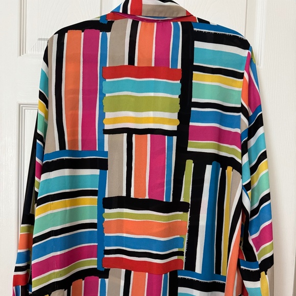 Spense Blouse - Multi color geometric shapes - Size XL - Picture 2 of 3